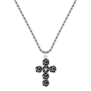 Montana Silversmiths Rose-arie Cross Necklace (NC1438)